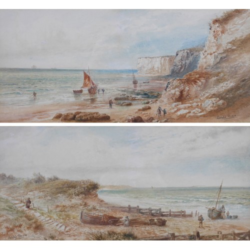 71 - Leopold Rivers (British, 1852-1895): 'The South-east coast near Deal' and 'Bexhill from Pevensey Bay... 