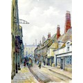 Wilfrid Rene Wood (British, 1888-1976): a view of Stamford, depicting Ironmonger Street, watercolour... 
