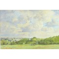 Cyril J. Mayes (British, 20th century): 'The Worthorpe Fields', watercolour, signed lower left corne... 