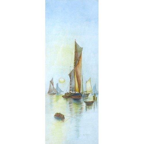 59 - A. E. Bailey (British, 20th century): a pair of watercolours depicting sailing boats, each signed lo... 