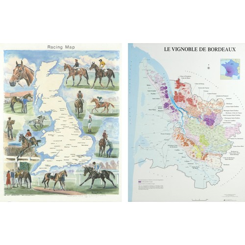 1 - Two modern prints, 'Le Vignoble de Bordeaux', published by the Conseil Interprofessionnel Du Vin De ... 