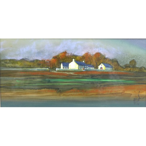 57A - Tony Holahan (British, 20th century): 'Autumn Light', countryside landscape view, depicting a large ... 