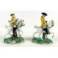 A pair Porzellan Manufaktur Frankenthal porcelain figure groups, mid 20th century, each modelled as ... 