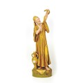 A Royal Dux figurine of a middle eastern street entertainer, holding a snake aloft, with maker's app... 