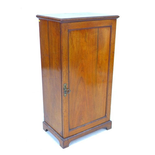 229 - A Victorian mahogany silver cupboard, with three shelves enclosed by a single door, 57.5 by 39 by 11... 