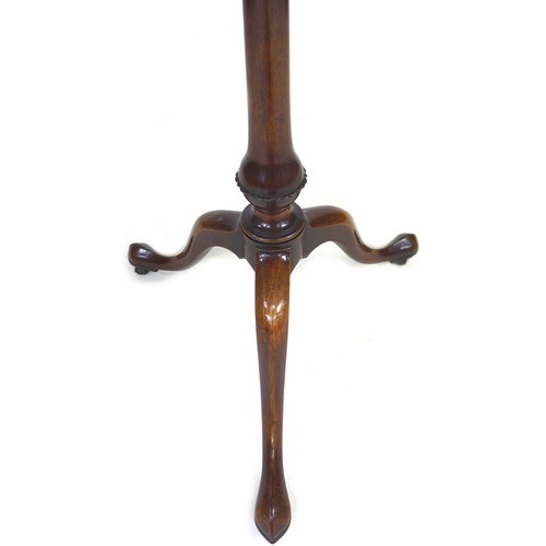 232 - A George III mahogany tilt top occasional table, unusually thin circular one piece surface, raised o... 