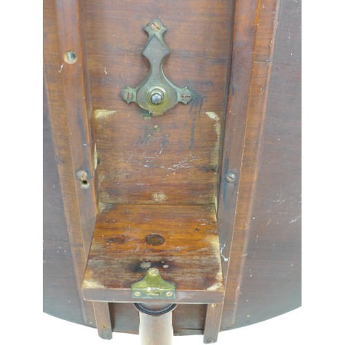 232 - A George III mahogany tilt top occasional table, unusually thin circular one piece surface, raised o... 