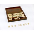 A 19th century John Calvert bone spelling alphabet with mahogany case, the case stamped 'Calvert 189... 