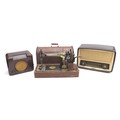A mixed group of collectables, including a vintage Singer hand crack sewing machine with case, seria... 