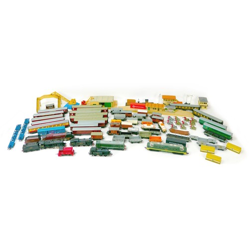 72 - A collection of Hornby Dublo locos and model railway accessories, including locos, rolling stock, ca... 