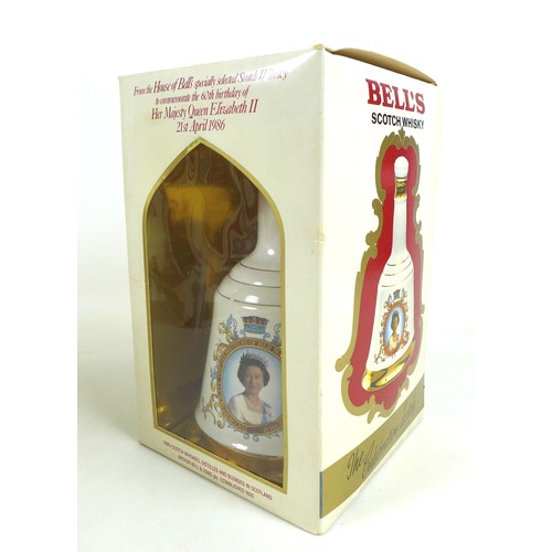 76 - A group of commemorative Bell's Whisky decanters, comprising a Christmas 1991 decanter, 70cl, 40% vo... 