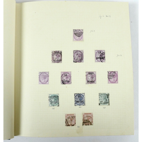 111 - A collection of GB and World stamps, in three albums, QV to ERII, including five Penny Red stamps, d... 