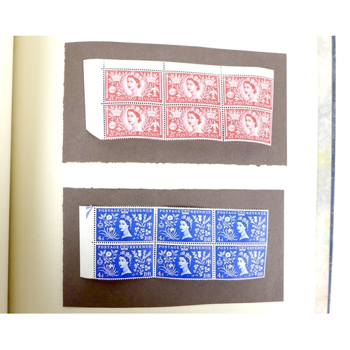 111 - A collection of GB and World stamps, in three albums, QV to ERII, including five Penny Red stamps, d... 