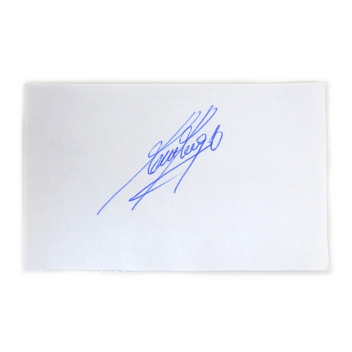 116 - Autographs of Charlton Heston, dated '3.8.79' whilst Heston was filming 