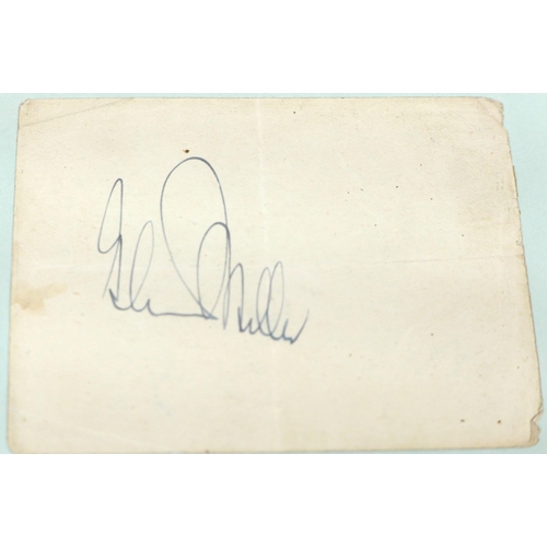 117 - A circa WWII autograph book featuring Glen Miller's signature, as well as other acts that featured a... 