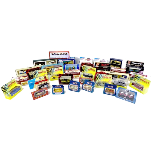 126 - A large collection of die-cast model toy vehicles, including two Corgi James Bond models, 