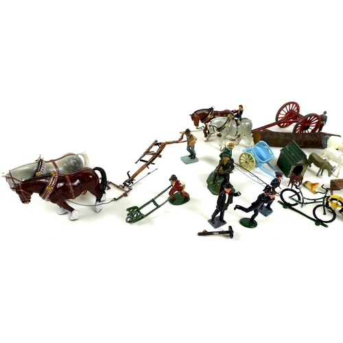 131 - A collection of late 20th century cast lead and mixed metal model figures, many by HM of Great Brita... 