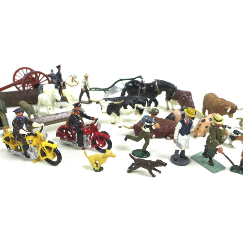 131 - A collection of late 20th century cast lead and mixed metal model figures, many by HM of Great Brita... 