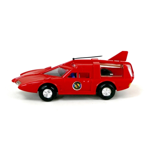 135 - A Century 21 Toys model Captain Scarlet and the Mysterons Spectrum Patrol Car, with missiles, paper ... 