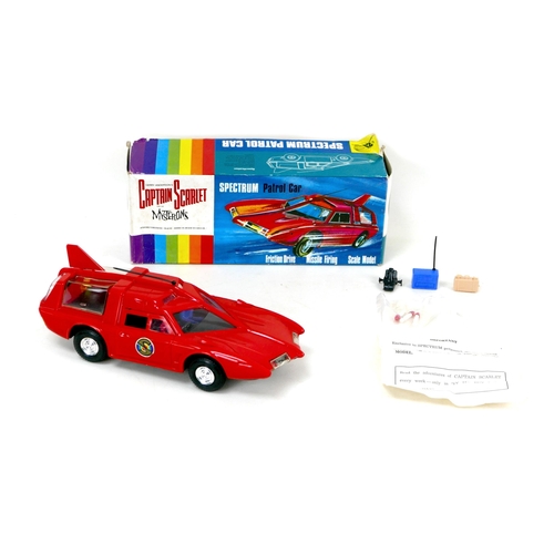 135 - A Century 21 Toys model Captain Scarlet and the Mysterons Spectrum Patrol Car, with missiles, paper ... 