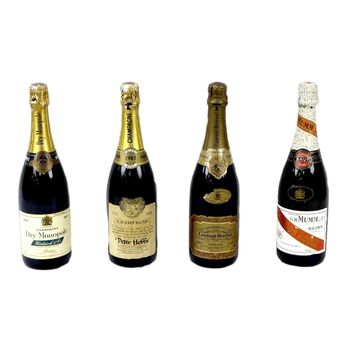 141 - Four bottles of late 20th century champagne, comprising a 1985 Laurent Perrier, Liedsieck & Co. Dry ... 