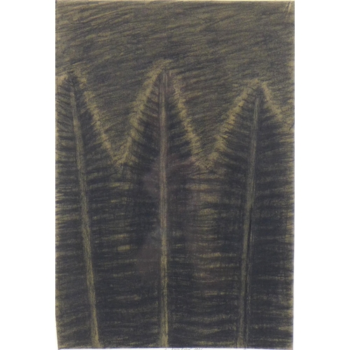 181 - A. Kovalova: Four charcoal sketches, comprising a drawing of three tall trees, 1986, signed to lower... 