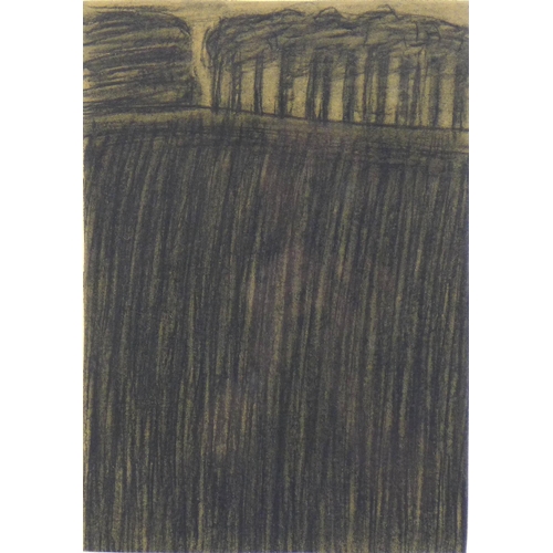 181 - A. Kovalova: Four charcoal sketches, comprising a drawing of three tall trees, 1986, signed to lower... 