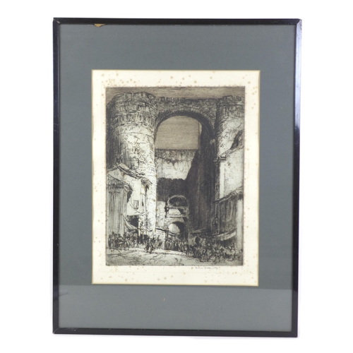 183 - Sir Frank Brangwyn (British, 1867-1956): 'The Gate of St. Vincent, Avila,' etching, 1913, 'edition o... 