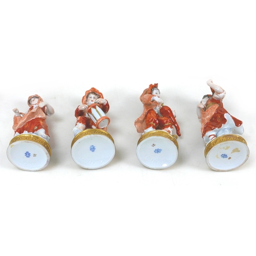 25 - A group of 20th century european porcelain figurines, including four Volkstedter Porzellanmanufaktur... 