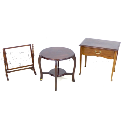 259 - A group of four pieces of furniture, comprising a Victorian mahogany tilt top occasional table, with... 