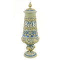 A Villeroy & Boch Mettlach pottery exhibition style vase and cover, circa 1910, moulded in relief wi... 
