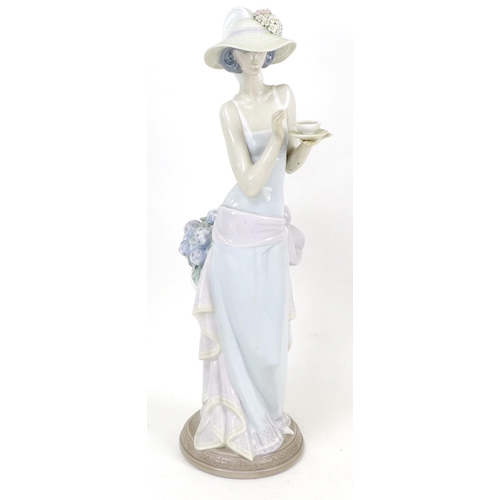 36 - A Lladro porcelain figure, 'Tea Time', 5470, 36.5cm high, in original box.