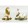 Two limited edition Royal Crown Derby paperweight, modelled as the Heraldic Lion, from the Heraldic ... 