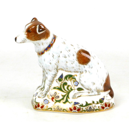 56 - A pre-release limited edition Royal Crown Derby paperweight, modelled as 'Jackie Jack Russell', pre-... 