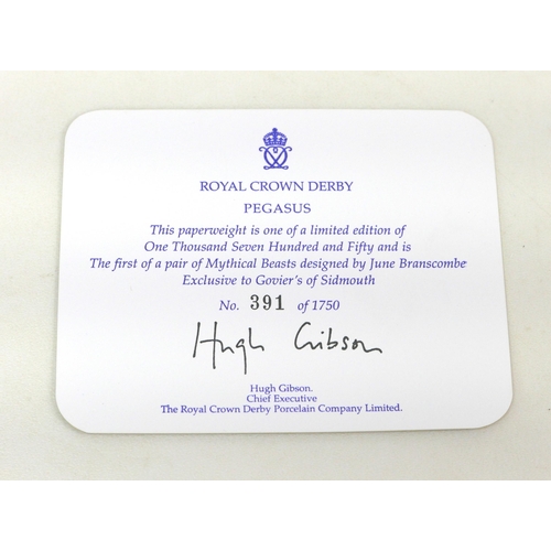 68 - A limited edition Royal Crown Derby paperweight, modelled as 