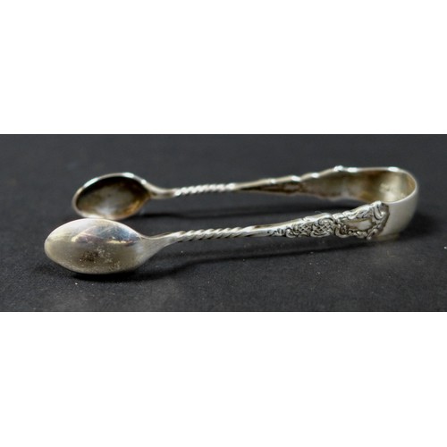 11 - A collection of Georgian and later silver, including a George IV fiddle teaspoon, with initials 'MC'... 