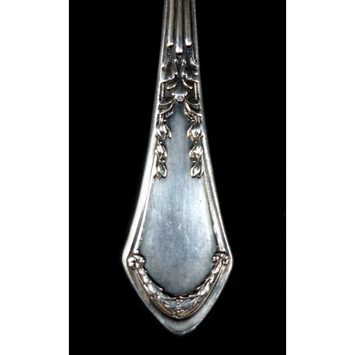 44 - Eleven pieces of early 20th century Kiev silver, with ornate baronial mark to finials,  comprising a... 