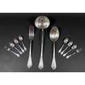 Eleven pieces of early 20th century Kiev silver, with ornate baronial mark to finials,  comprising a... 