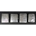 Four Victorian and later silver cigarette cases, comprising an Edwardian case with bright cut decora... 