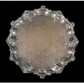 A Victorian silver tray, with shell mounts, raised upon four scroll feet, Daniel & Charles Houle, Lo... 