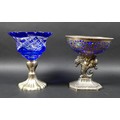 Two Continental silver bon bon dishes, an early 20th century 800 grade silver Austro-Hungarian blue ... 