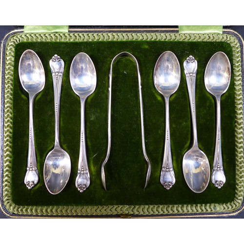 29 - A group of silver spoons, including two Georgian table spoons, 22cm, ten Georgian & Victorian teaspo... 