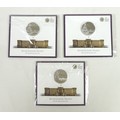 A group of three Elizabeth II Royal Mint £100 fine silver coins, each titled 'Buckingham Palace, 201... 