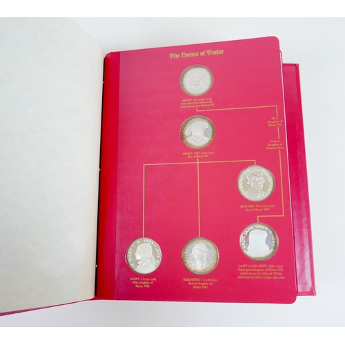 77 - The Kings and Queens of England, First Edition / Sterling Silver Proof Set, by John Pinches, 1970, a... 