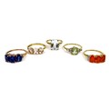 A group of five Gems TV and Gemporia 9ct gold rings, comprising Himalayan kyanite and diamond in ros... 