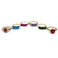 A group of six Gems TV and Gemporia 9ct gold rings, comprising AA tanzanite and diamond, Padparadsch... 