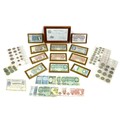 A collection of British bank notes, including a Bank of England white five pound note, Chief Cashier... 
