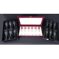 A collection of crystal glass wares, including a cased set of six Rockingham Crystal champagne flute... 