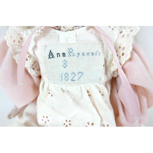 144 - A late 19th century Armand Marseille bisque shoulder head doll, stamped '37.0 A.M. 4/0 DEP Made in G... 