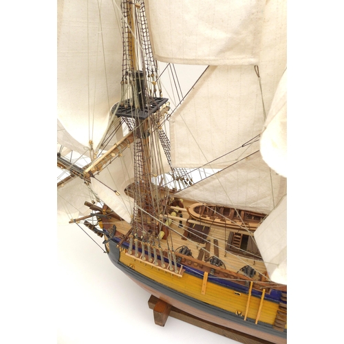 147 - A modern scale model of the 'Endeavor', hand built and painted, via subscription circa 2010-15, on a... 